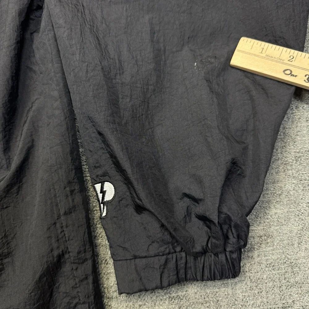 Vtg Nebraska Huskers Pro Player Windbreaker Jacket Men's XXL Black Full Zip Hood